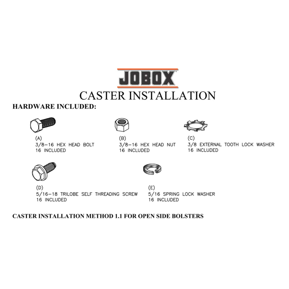 JOBOX 6-Inch Caster Set from Columbia Safety